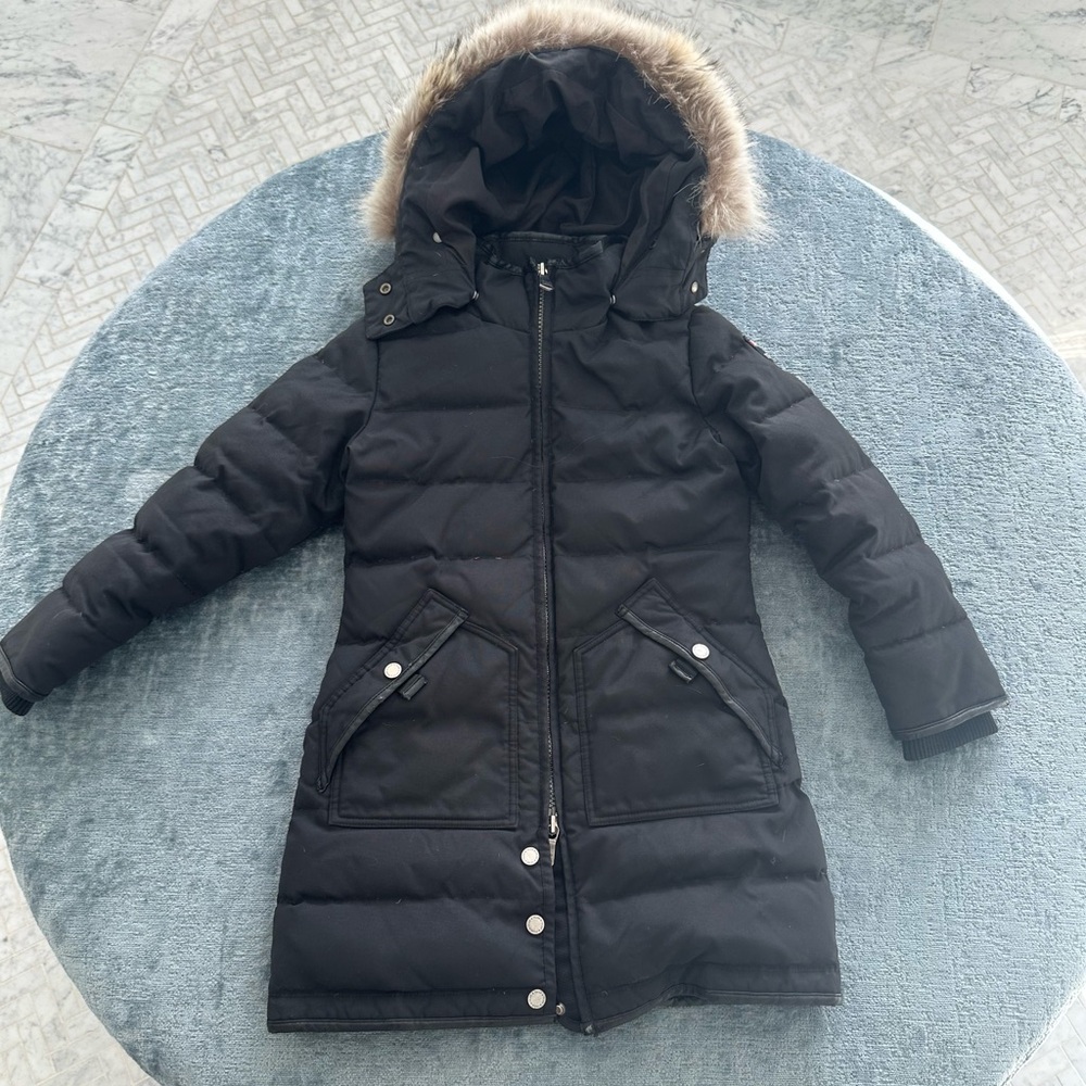 🖤 Authentic Black Winter Coat – Real Fur, Real Warmth - 7/8! ❄️